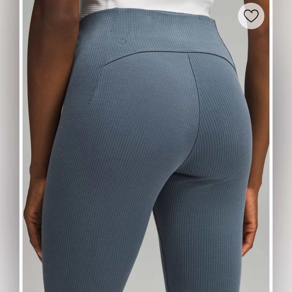 Ribbed Softstreme Zip-Leg High-Rise Cropped Pant 25"